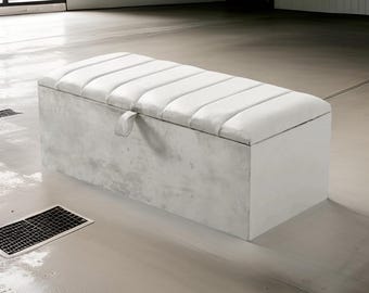 Plush Velvet Ottoman Storage Box: Versatile Pouffe Bench