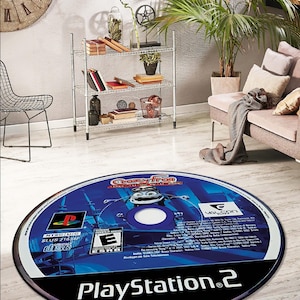 Cd Rug,Video Game Rug,CD Record,Hit Run,Gaming Rug,Video game disk rug,Boys Room RugGifts for Gamers,Round Rug,Player Decor,Cd Cover Rug