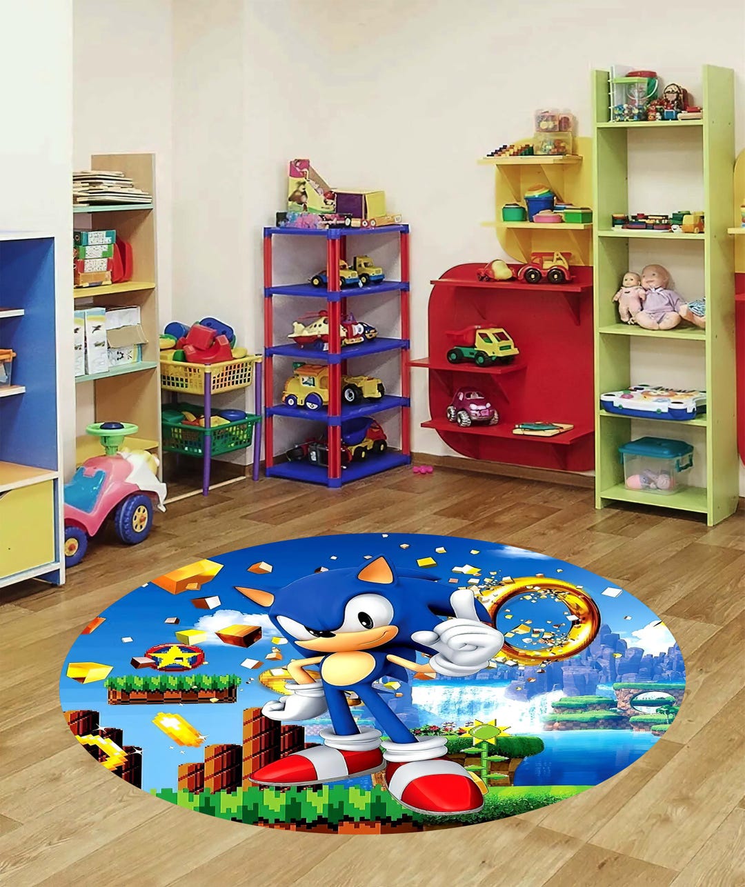 Sonic Hedgehog Rug Sonic the Hedgehog Round Rug: Gamer Gift, Soft Microfiber - Etsy Australia
