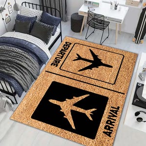 Airport Runway Rug: Kids Room Decor, Washable Microfiber