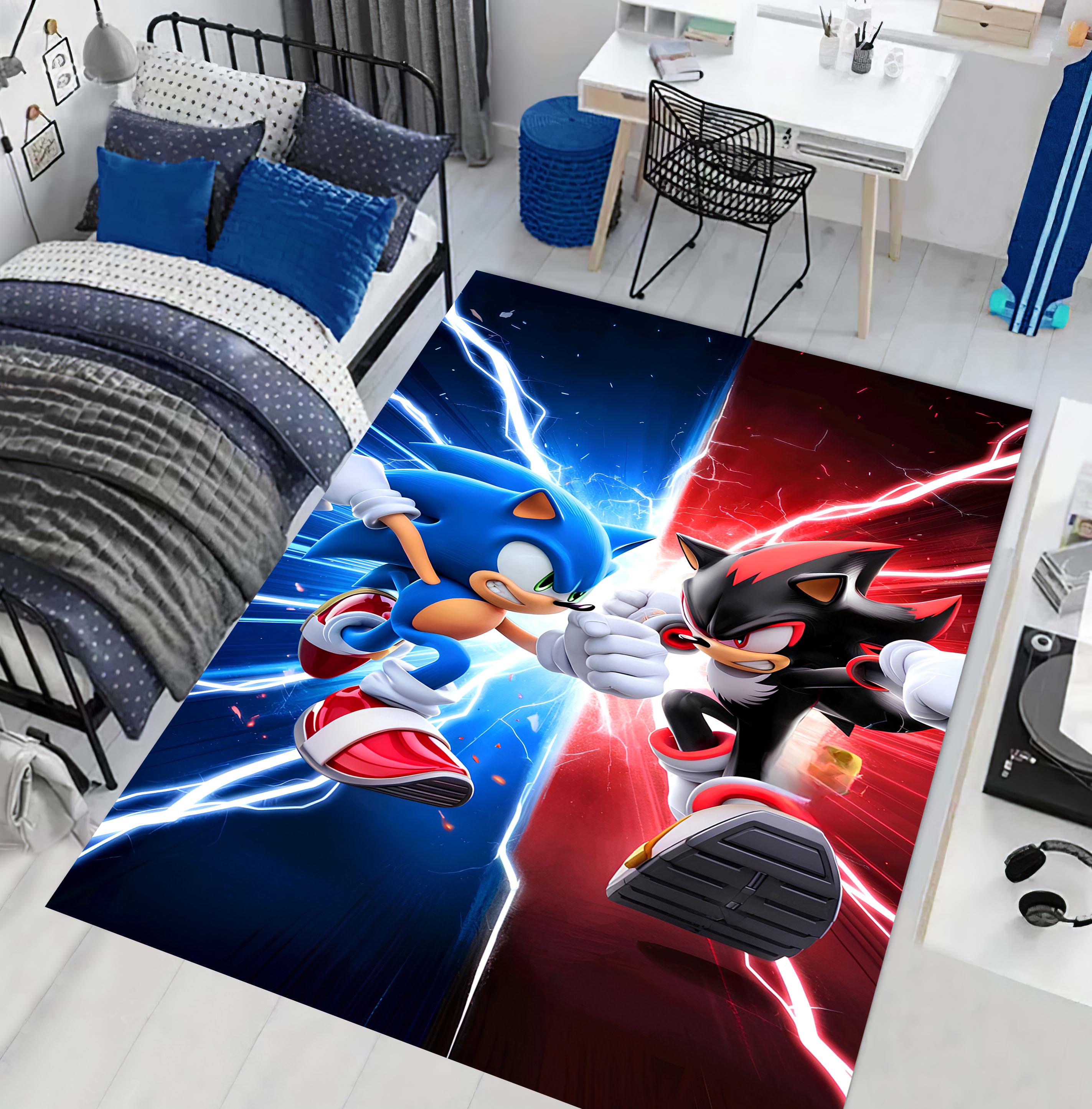 Discover Sonic the Hedgehog Rug for Kids Room Decor, Game-themed Carpet
