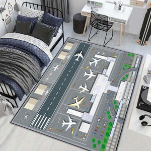 Airport Runway Rug: Kids Room Decor, Aviation Theme