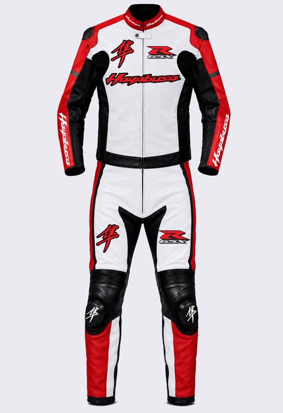 Hayabusa GSX Leather Racing Suit – CE Armored Cowhide Biker Track Gear
