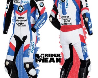 Mono de cuero de competición BMW Motorrad: piel de vacuno con homologación CE - Personalizable