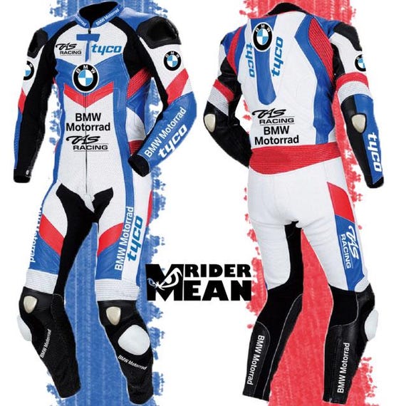 Men Leather Racing Suit: CE Approved Protectors - Customizable