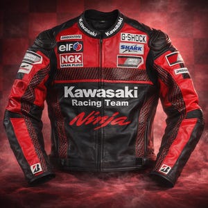 Kawasaki Ninja Racing Lederjacke - Sportbike Rider Zubehör