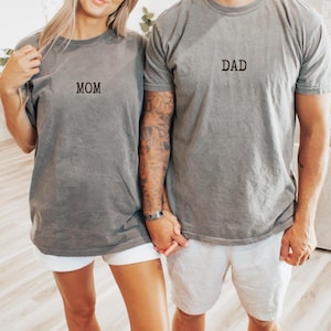 Comfort Colors Matching Mom and Dad Shirts: Family Gift T-Shirts