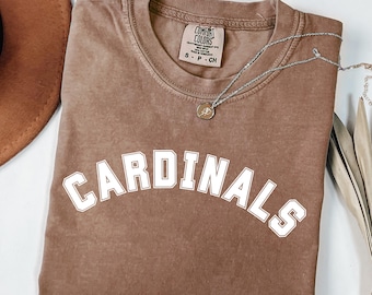 Comfort Colors Cardinals Mascot Shirt: Distressed Retro Team Tee