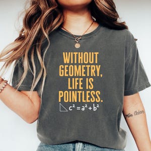 Funny Math Shirt, Without Geometry Life Is Pointless, Math Teacher Gift, STEM Tee, Geeky Humor T-Shirt, Pythagorean Theorem Shirt, Nerdy Tee