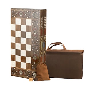 20-inch Wooden Backgammon Board – Handcrafted Luxury Game | Gift Idea for Anniversary, Father’s Day, Husband, Birthday