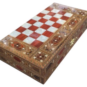 Personalized Handmade Backgammon Set – Solid Wooden Game Board & Checkers| Gift for Dad, Husband, Anniversary, Birthday | Made in Turkey