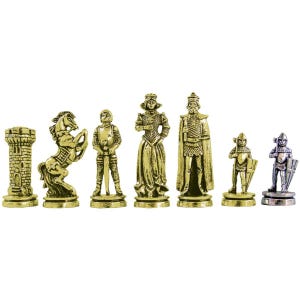 Handmade Zamak Metal Chess Pieces: Middle Age British Empire Theme