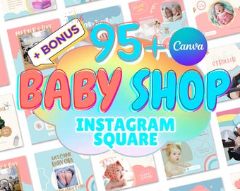95+ Premium Baby Shop Instagram Templates | Canva Editable