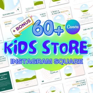 60+ Premium Kids Store Instagram Templates | Canva Editable