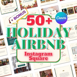 50+ Premium Holiday Airbnb Instagram Templates | Canva Editable
