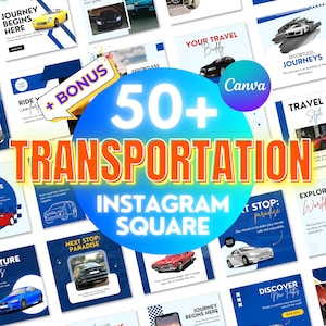 50+ Premium Transportation Instagram Templates | Canva Editable
