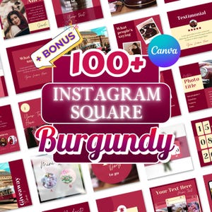 100+ Premium Burgund Instagram Vorlagen | Canva Bearbeitbar