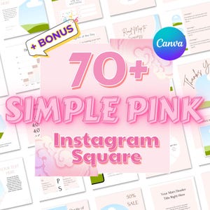 70+ Premium Simple Pink Instagram Templates | Canva Editable