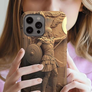 Aesthetic Achilles Phone Case, Ancient Design Phone Case, Greek Gods Phone Case, iPhone 12 Case, iPhone 16 Case, Warrior Phone Case