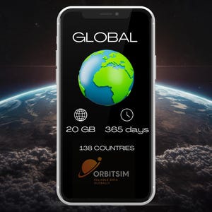 Global | 20GB for 365 days | Mobile Data eSIM | Fast Delivery