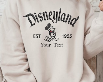Felpa ricamata Disneyland, felpa ricamata Disney personalizzata, felpa con la famiglia Disneyland, felpa Disney, maglione personalizzato Disney