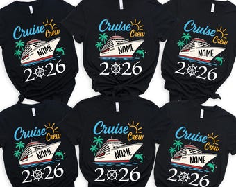 Maglietta personalizzata Cruise Crew 2026, Maglietta Cruise Crew, Maglietta Cruise Crew personalizzata con nome, Magliette Cruise personalizzate per la famiglia, Magliette Cruise abbinate divertenti