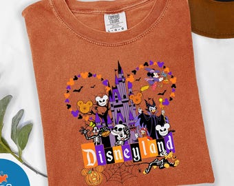 Maglietta di Halloween Disney Comfort Colors, Maglietta di Halloween, Maglietta di Halloween Disney, Maglietta divertente di Halloween, Maglietta di Halloween Disneyland, Maglietta autunnale