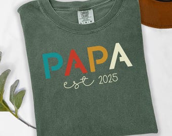 Maglietta personalizzata per papà Comfort Colors® con anno di nascita, maglietta personalizzata per papà, regalo per la festa del papà, maglietta per la festa del papà, maglietta regalo per papà