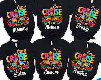 Cruise Crew Shirts, Custom Cruise Crew 2025 Shirts, Custom Name Family Cruise Shirts, Family Matching Cruise Shirts, Funny Cruise Shirts
