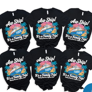 Magliette da crociera per famiglie, maglietta con nome personalizzato per l&#39;equipaggio di crociera, maglietta personalizzata per le vacanze in famiglia, maglietta da crociera divertente abbinata, aw, è un viaggio in famiglia