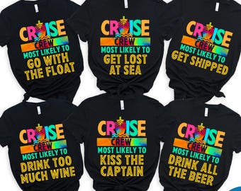 Maglietta da crociera più probabile, Magliette personalizzate per l'equipaggio della crociera, Magliette da crociera coordinate per la famiglia, Magliette personalizzate per la squadra della crociera, Magliette da crociera per la famiglia, Crociera