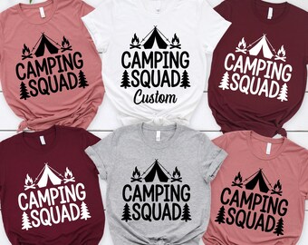 Lager Squad Shirts, Benutzerdefiniertes Lager Shirt, Lager Geschenke, individuelles T-Shirt, Camping Familienhemden, Camping Squad Hemden, passendes Camping Hemd, Lager