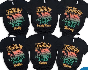 Family Cruise Shirts, Cruise Crew Shirts, Custom Cruise Squad 2025 Shirts, Custom Name Family Matching Cruise Shirts, Funny Cruise Shirts