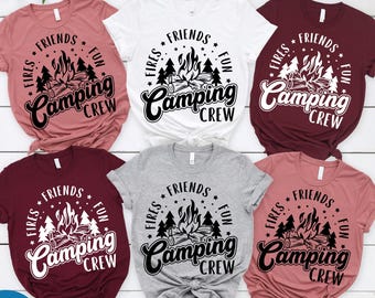 Maglietta da campeggio, Maglietta da campeggio, Regali da campeggio, Magliette per famiglie da campeggio, Magliette per gruppi da campeggio, Maglietta da campeggio coordinata, Magliette per amici da campeggio