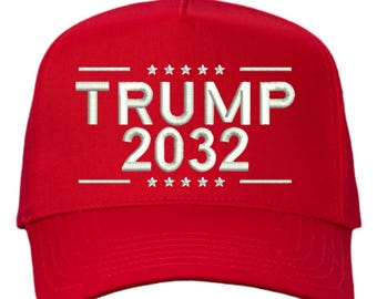 Hoed Trump 2032, pet Trump 2032 geborduurd, pet Trump 2032, pet Trump 2032, pet pet politieke steun, pet Trump, cadeaus Trump, Republikeins geschenk, pet MAGA