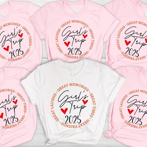 Girls Trip 2025 Shirt, Weekend Trip Shirt, Girls Vacation Shirt, Girls Cruise Shirt, Girls Summer Trip Shirt, Girls Vacay Mode Shirts