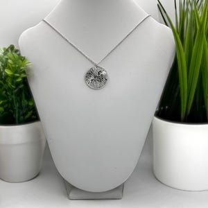 Fine Silver Sunburst Pendant Necklace: Organic Round Design