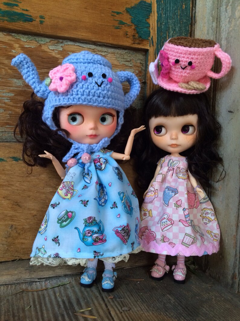 Crochet Teapot Hat and Teacup Hair Clip for Blythe Doll Etsy
