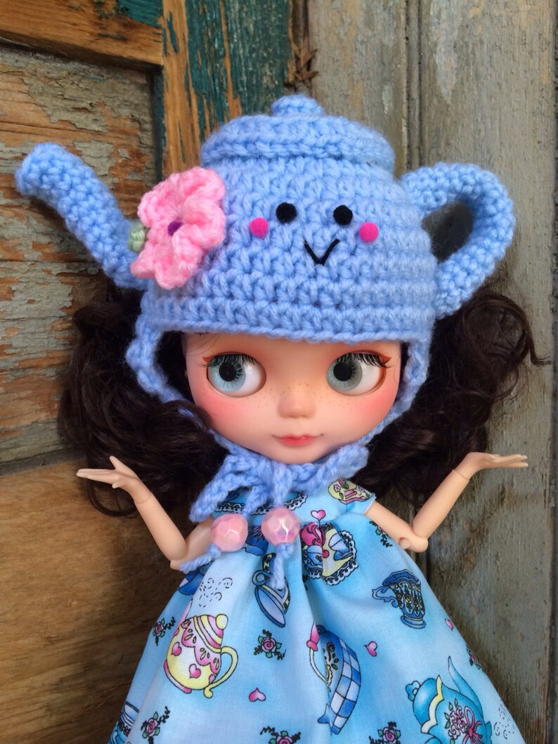 Crochet Teapot Hat and Teacup Hair Clip for Blythe Doll Etsy