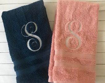 monogrammed towels etsy
