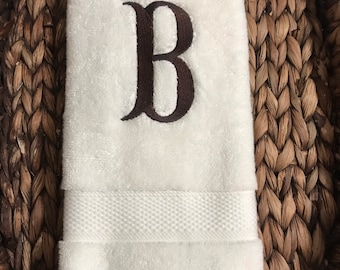 Monogram Hand Towel- Personalized Hand Towel- Hand Towels-Bathroom Hand Towels Monogrammed with Initial