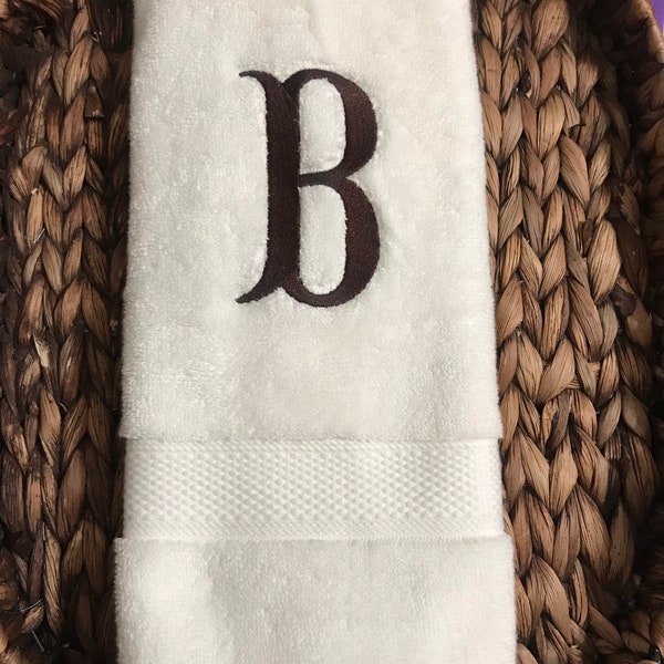 Monogram Hand Towel- Personalized Hand Towel- Hand Towels-Bathroom Hand Towels Monogrammed with Initial