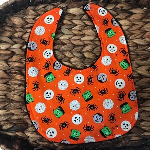 Baby Bib- Halloween Baby Bib- Baby Bibs- Baby Boy Bib- Baby Girl Bib- Bibs- Personalized Bib- Monogram Baby Bib-Ghost Halloween Bib