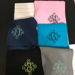 College Bath Wrap , Towel Wrap, Spa Wrap, Bath Wrap , Shower Wrap, Waffle Spa Wrap, Graduation Gift , College Graduation , Monogrammed Wrap image 5