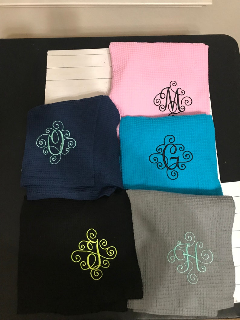 College Bath Wrap , Towel Wrap, Spa Wrap, Bath Wrap , Shower Wrap, Waffle Spa Wrap, Graduation Gift , College Graduation , Monogrammed Wrap image 5