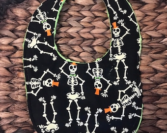 Baby Bib-Halloween Baby Bib- Skelton Baby Bib- Personalized Baby Bib-Monogram Baby Bib- Personalized Bibs-Baby boy bib- Baby girl bib-bibs