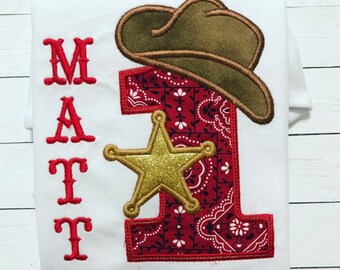 Cowboy First Birthday Shirt: Western 1st Birthday Bodysuit
