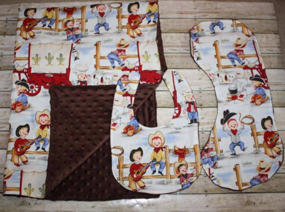 cowboy baby blanket