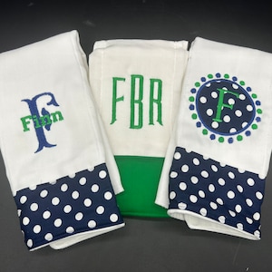 Baby Burp Cloth Set-Personalized Burp Cloth Set- Baby Boy Burp Cloth Set-Monogram Burp Cloth- Baby Boy Gift- Baby Girl Burp Cloth set