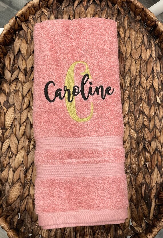 Monogram Hand Towel Personalized Hand Towel Hand Etsy